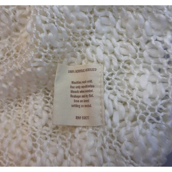 Decree Women's Cream Knit Open Cardigan Sweater l Size: M - Picture 7 of 7